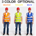 High Quality Reflective Safety Vest With Pocket High Visibility Construction Blue Waistcoat Custom Workwear Jacket